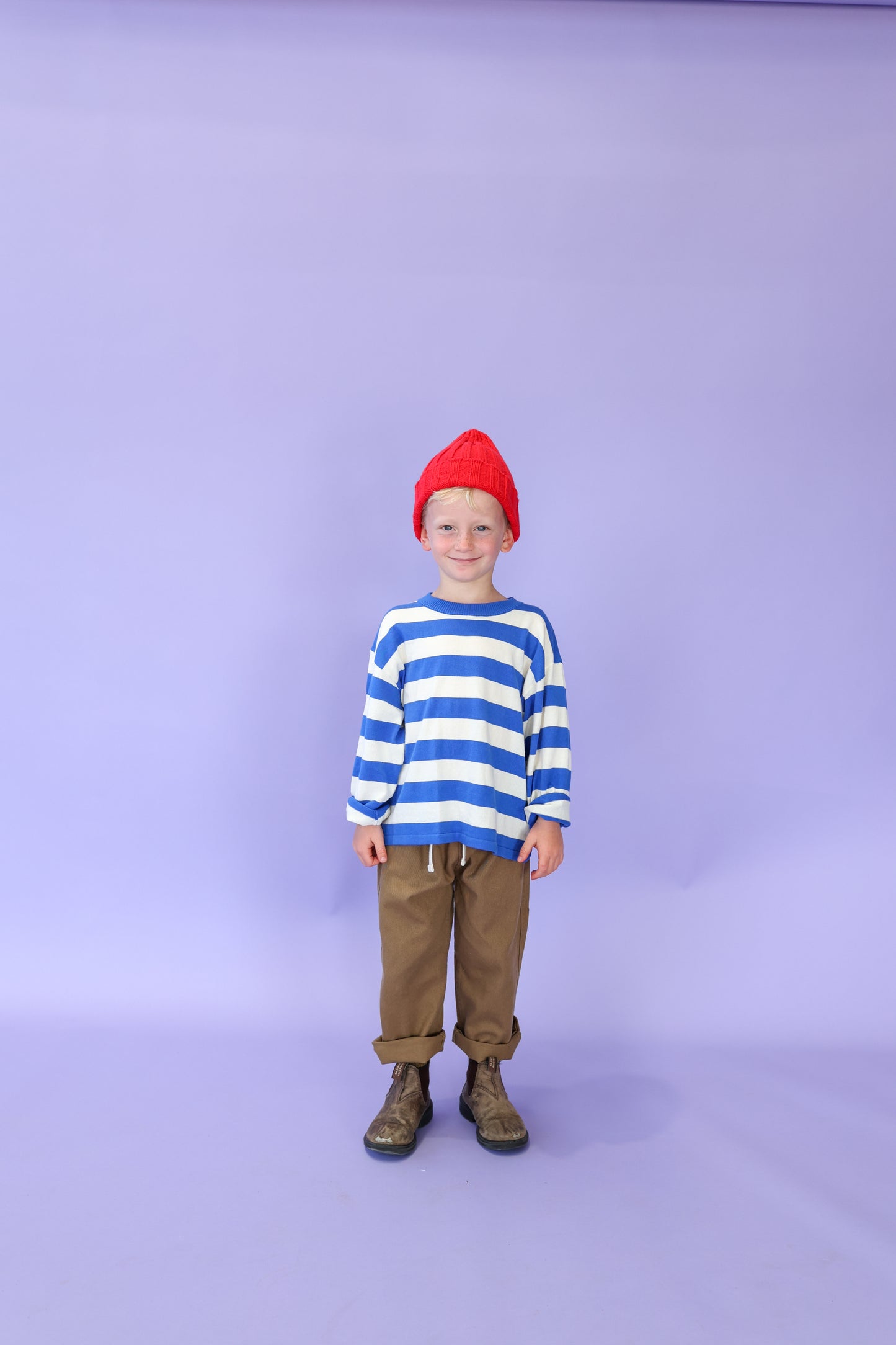 Grown Merino Blend Ribbed Beanie Flame