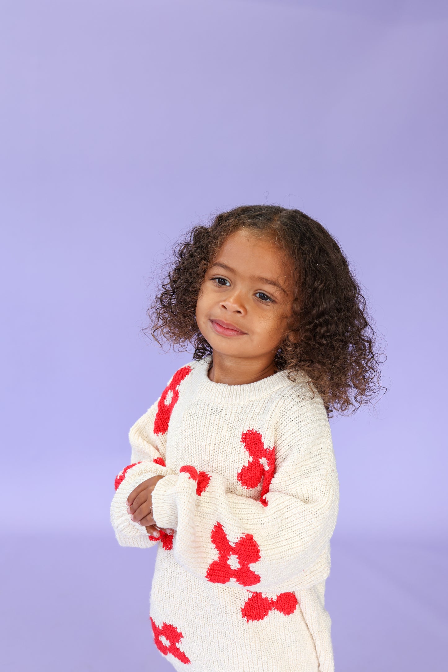 Grown Knitted Posy Pull Over Milk