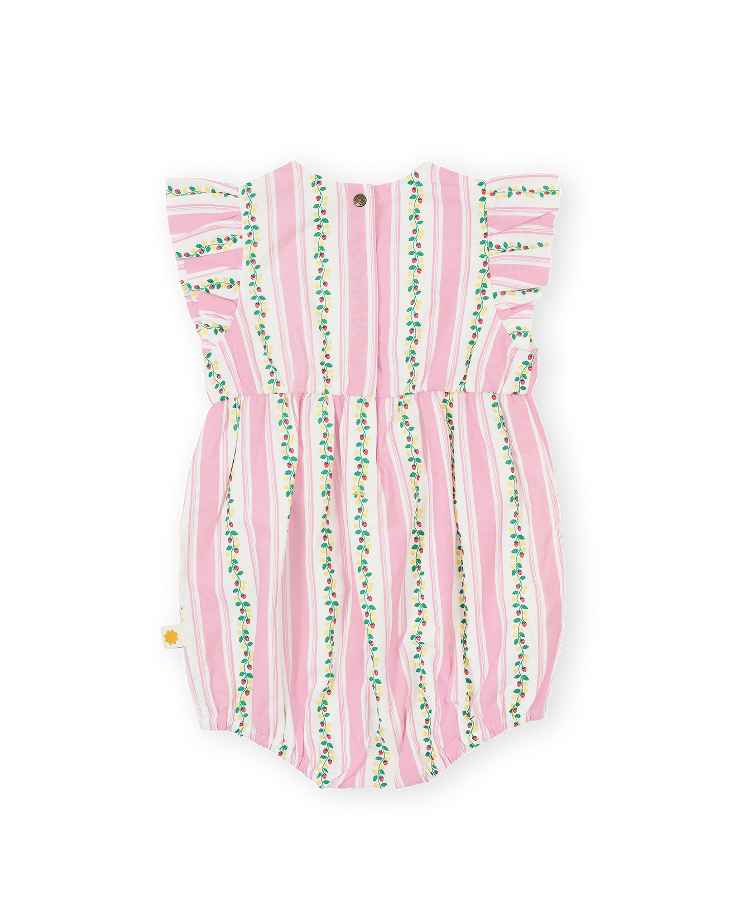 Goldie + Ace Antique Stripe Strawberry Lani Romper
