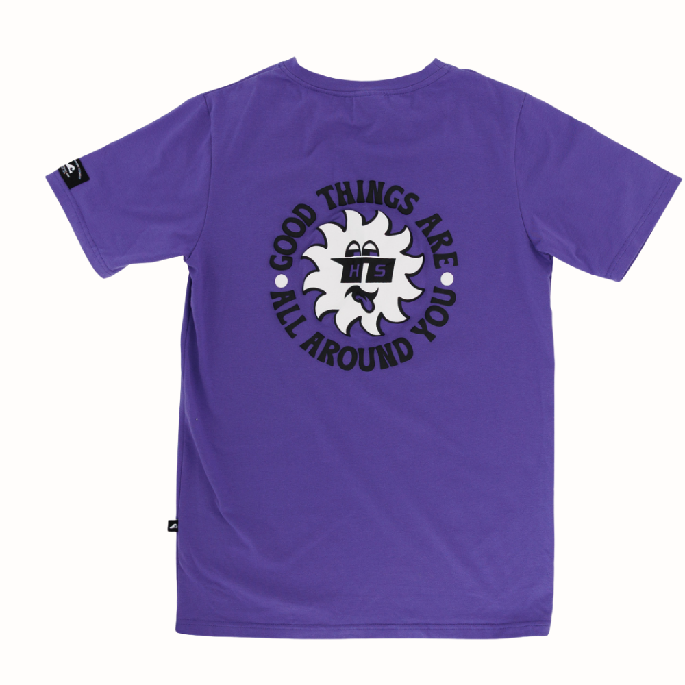 Hello Stranger Good Things Short Sleeve Tee Purple
