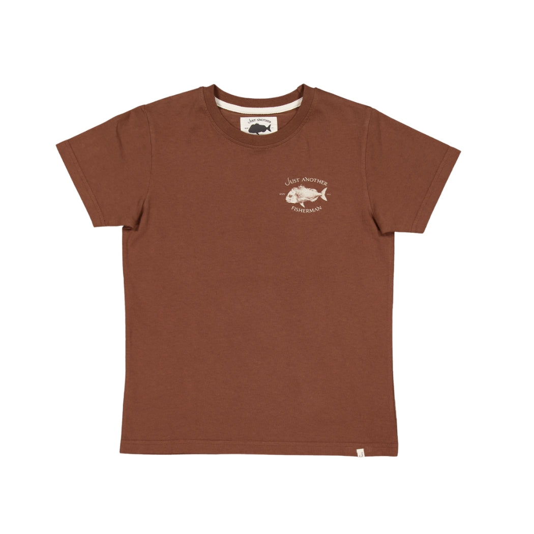Just Another Fisherman Mini Snapper Tee Brown