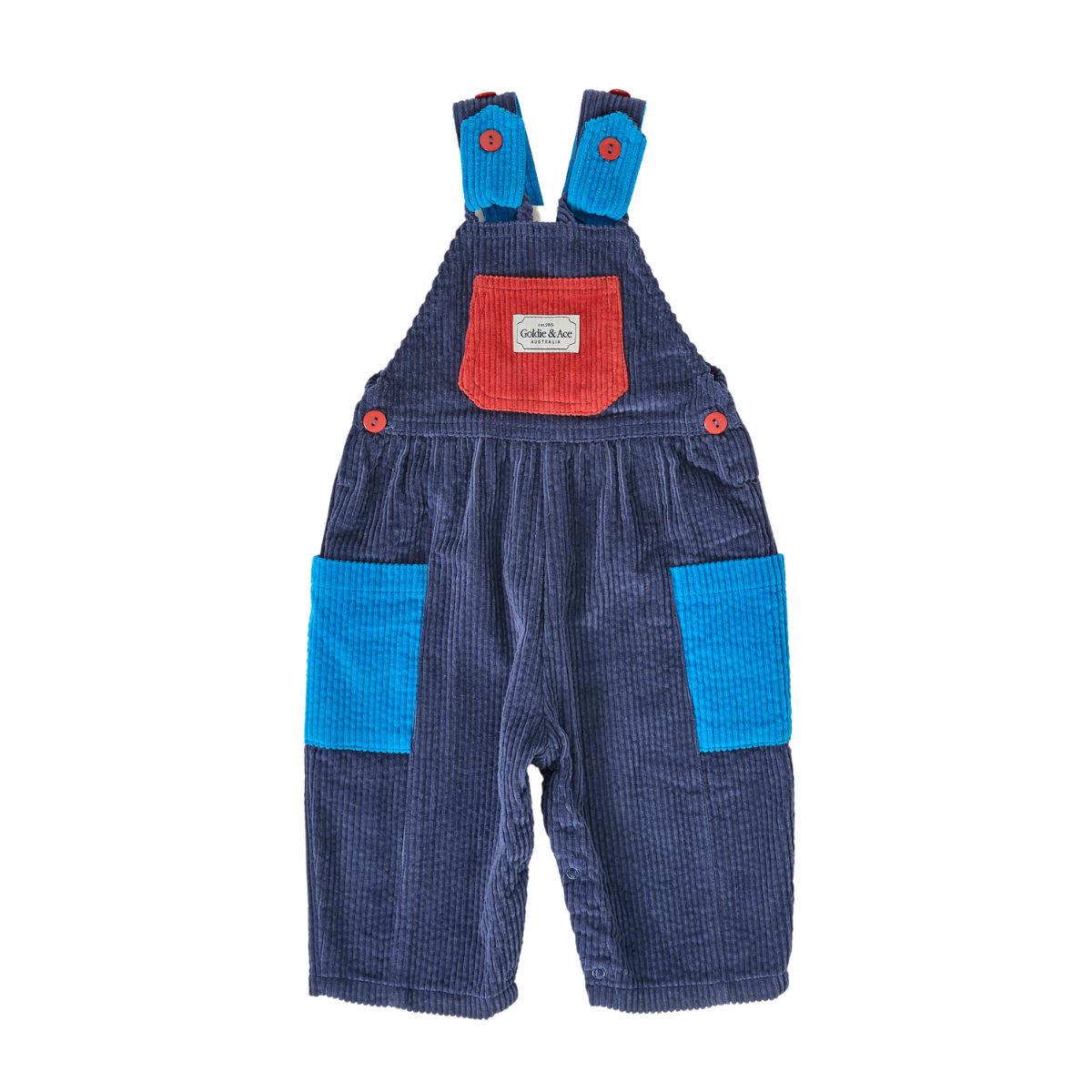 Goldie + Ace Sammy Corduroy Overalls Colour Block