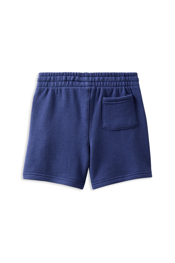 Milky Navy Fleece Short