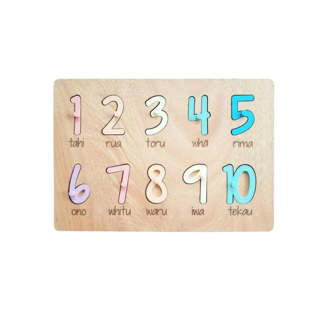 Lulo Puzzle | Numbers 1-10 in Māori | Pastel