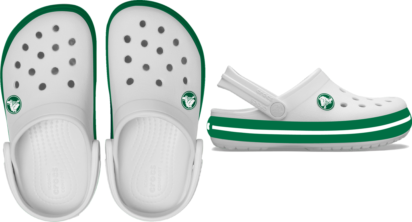 Crocs Crocband Clog Toddler White | Green Ivy