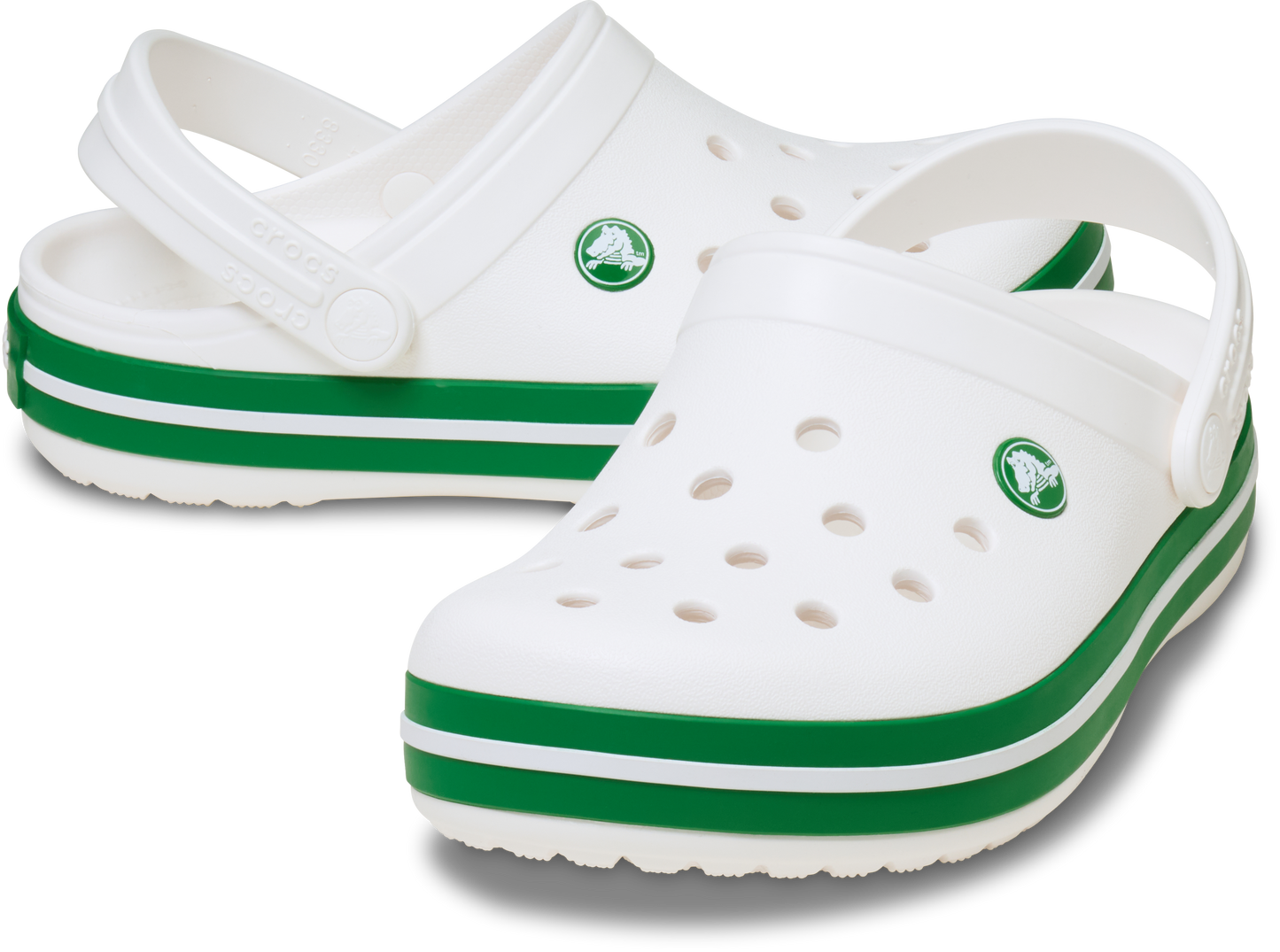 Crocs Crocband Clog Toddler White | Green Ivy