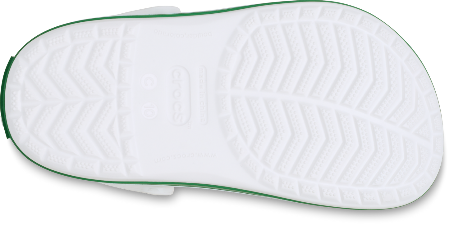 Crocs Crocband Clog Toddler White | Green Ivy