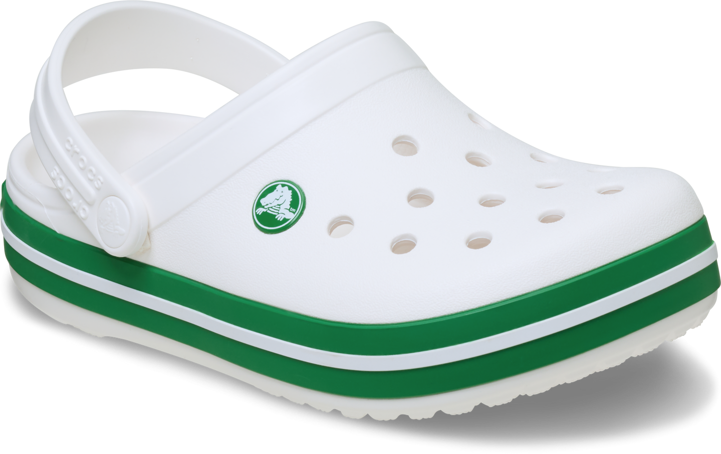 Crocs Crocband Clog Toddler White | Green Ivy