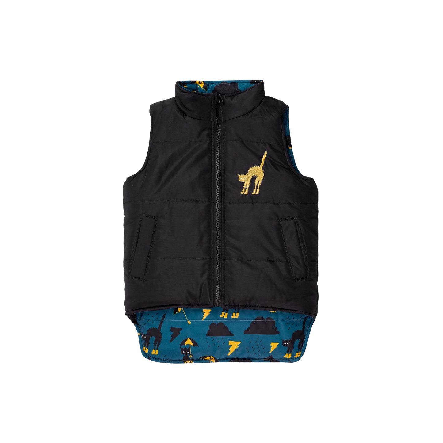 Band of Boys Raining Cat + Dogs Reversible Puffer Vest