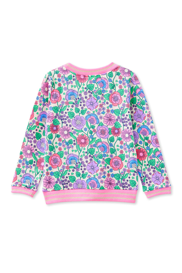 Milky Confetti Garden Long Sleeve Top Off White