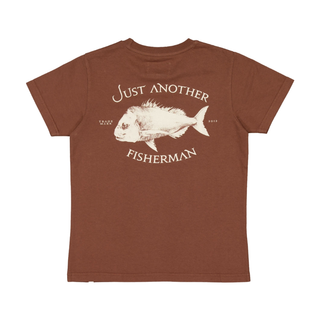Just Another Fisherman Mini Snapper Tee Brown