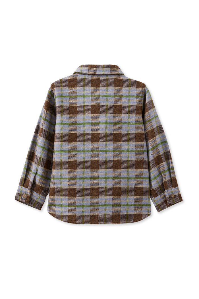 Milky Earth Check Overshirt