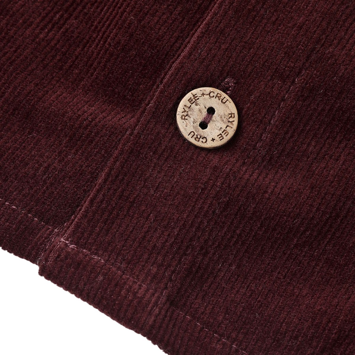 Rylee + Cru Button Front Mini Skirt | Burgundy
