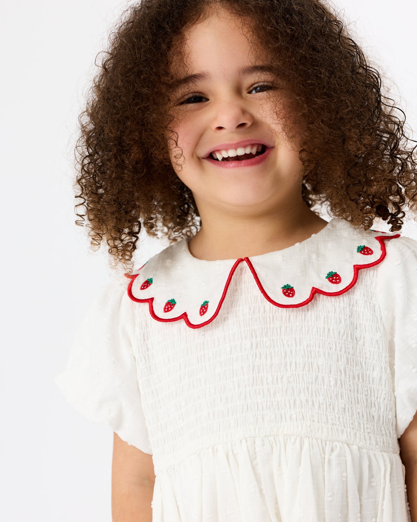 Goldie + Ace Sweet Strawberry Flo Smocked Dress