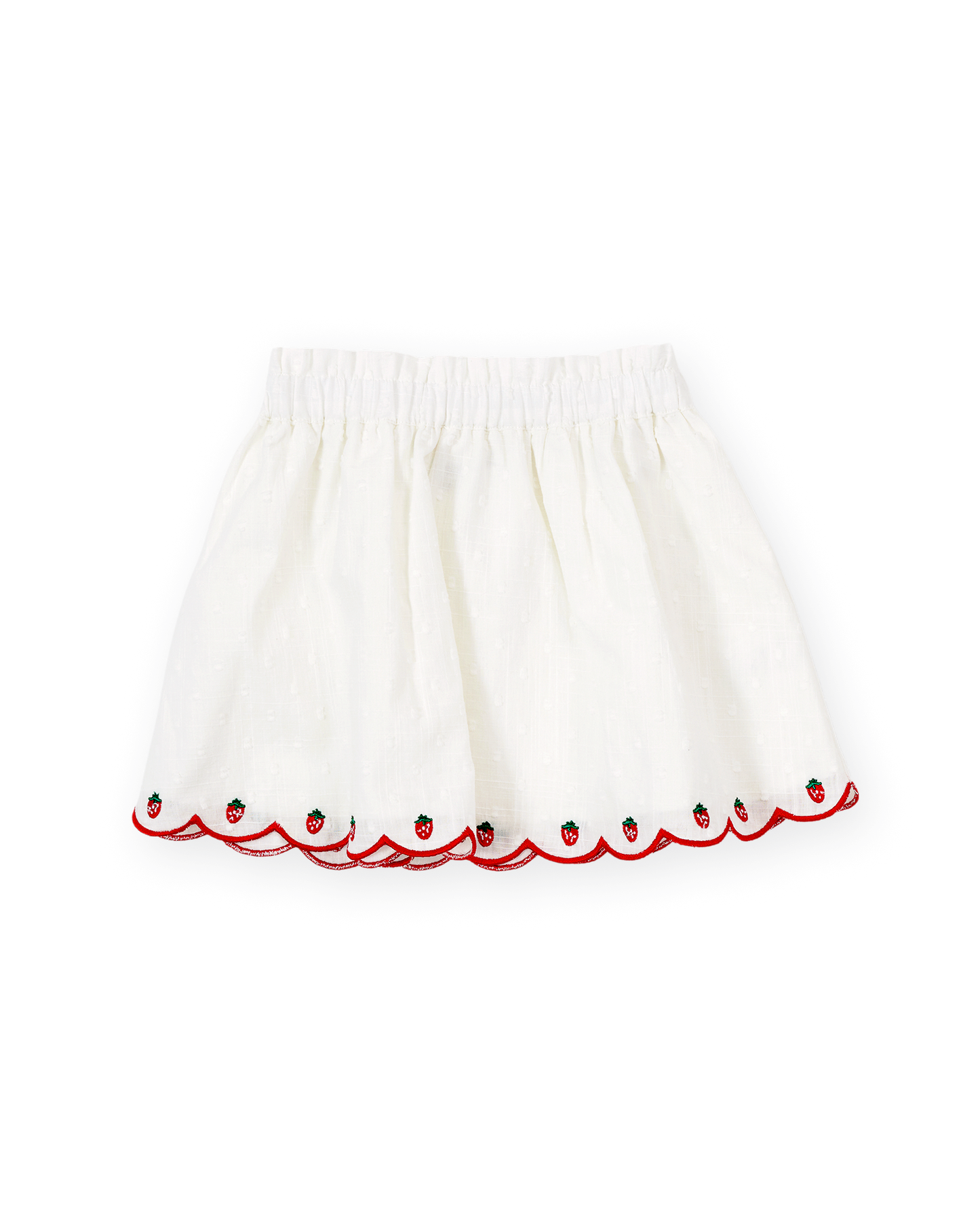 Goldie + Ace Scallop Hem Strawberry Skirt
