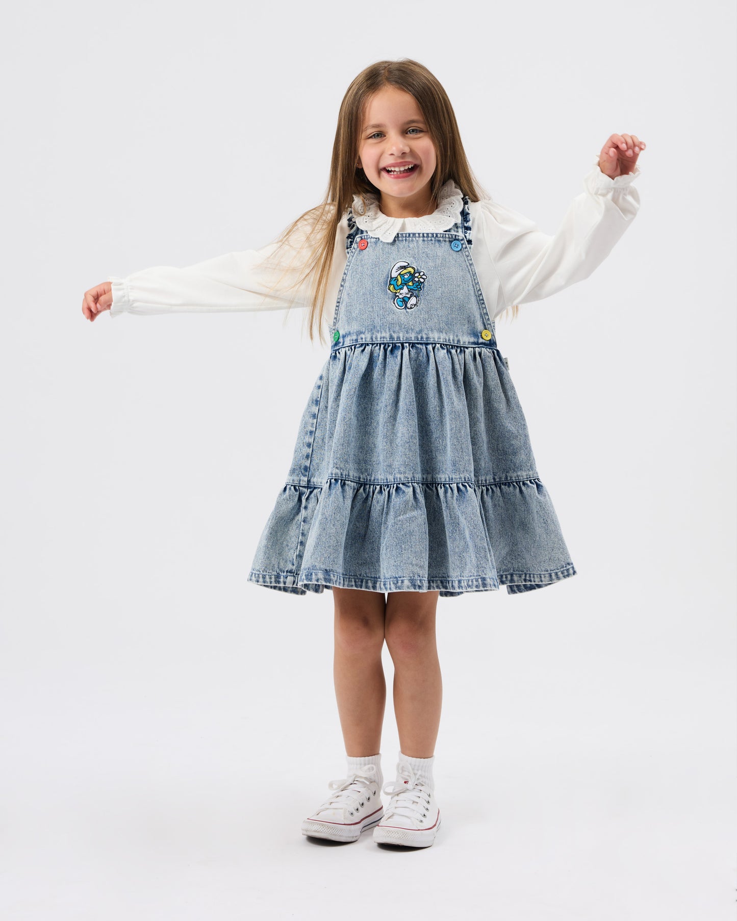 Goldie + Ace The Smurfette Pinafore Denim Dress