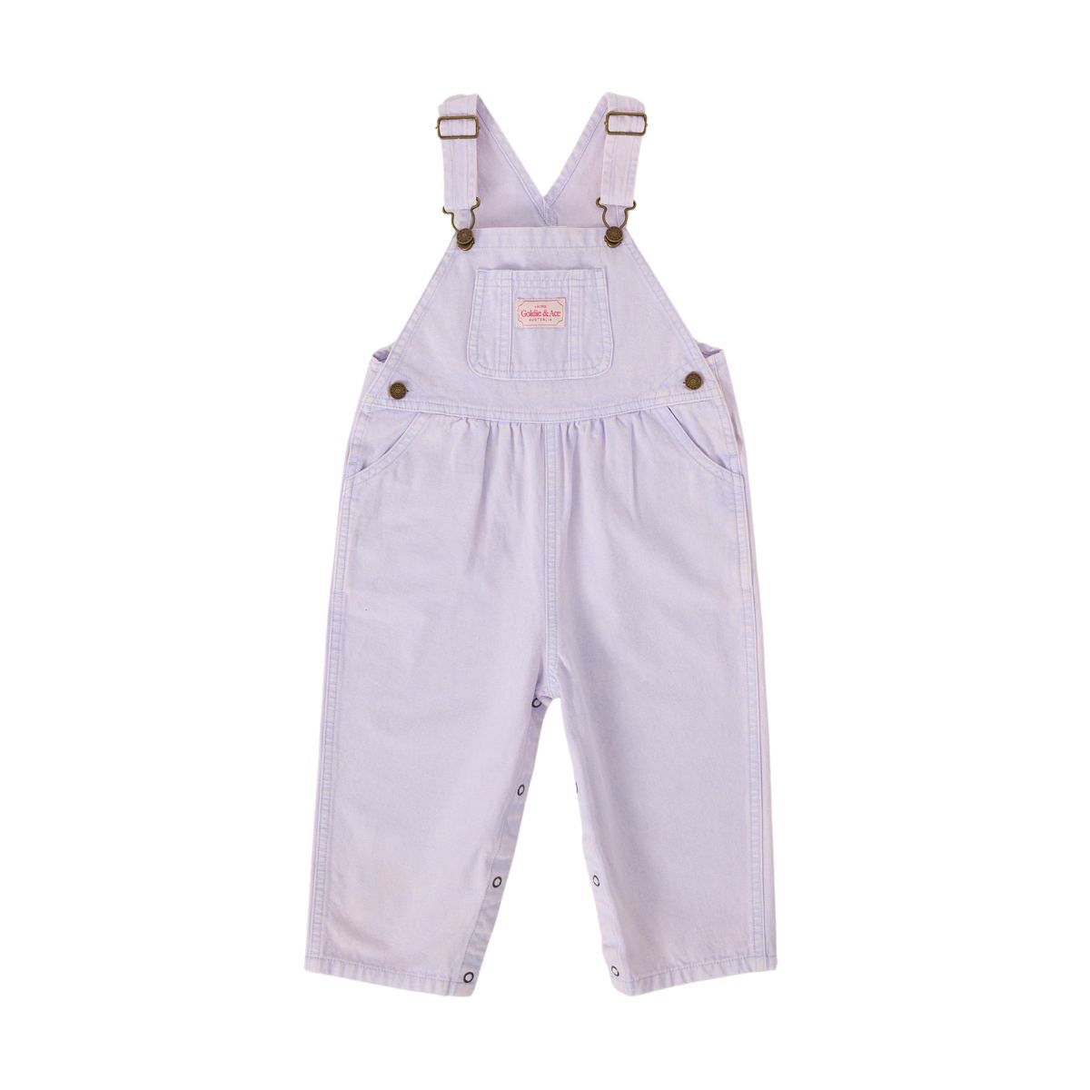 Goldie + Ace Austin Vintage Washed Denim Overalls Mauve