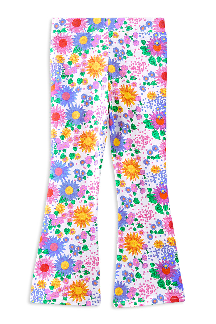 Milky Sunshine Floral Flared Legging