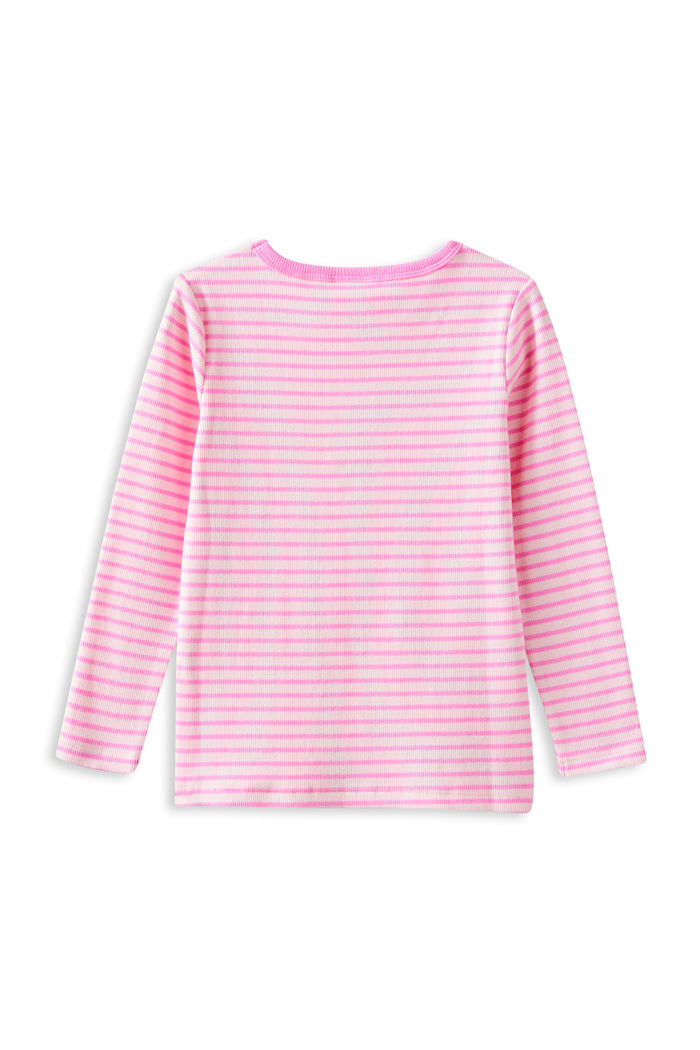 Milky Tickled Blush Pink Stripe Long Sleeve Tee