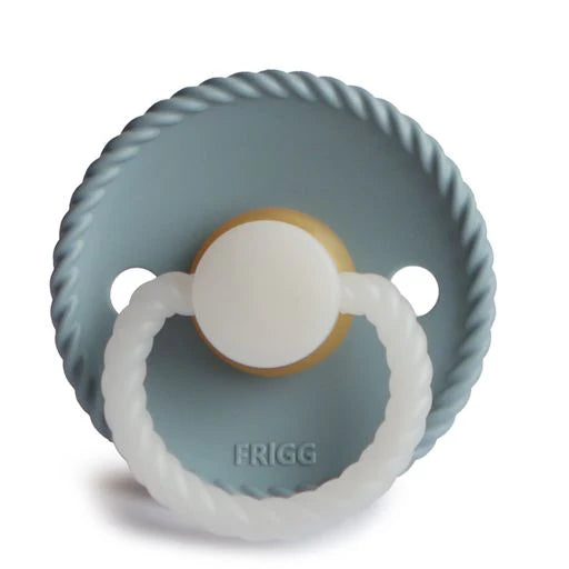 Frigg Rope Natural Rubber Pacifiers Stone Blue Night