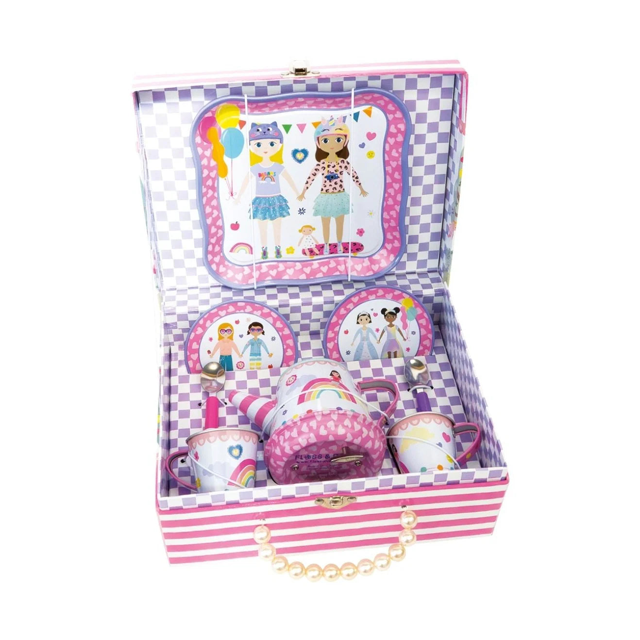 Floss & Rock 9 Piece Tin Tea Set | Best Friends