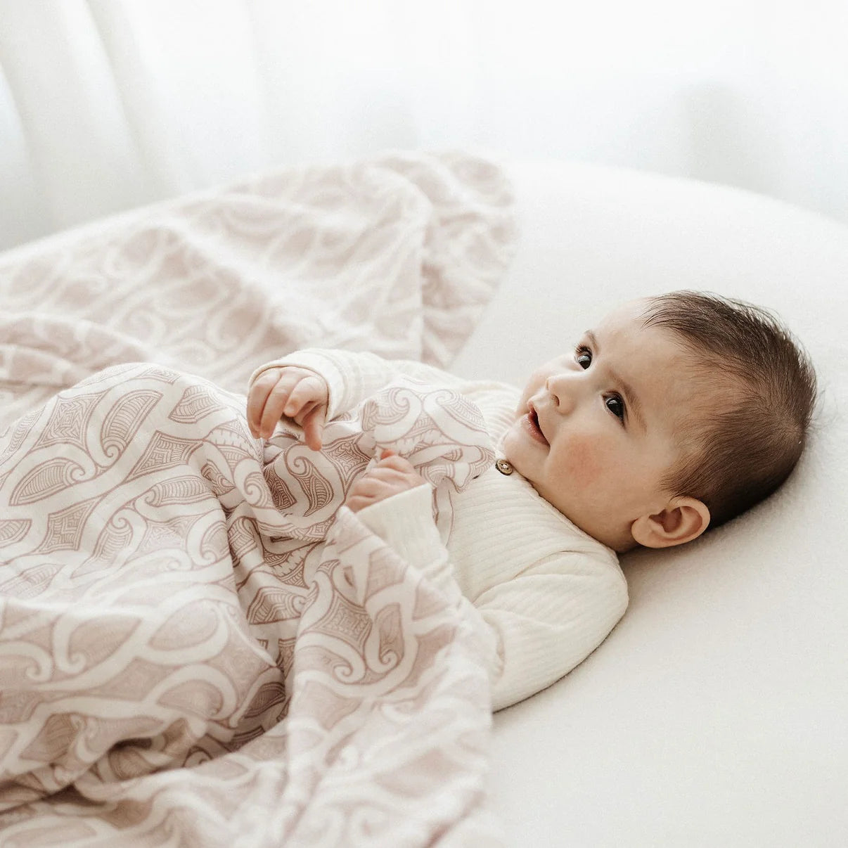 Bo & Ko Te Pātiki Pēpi Wrap Mauve