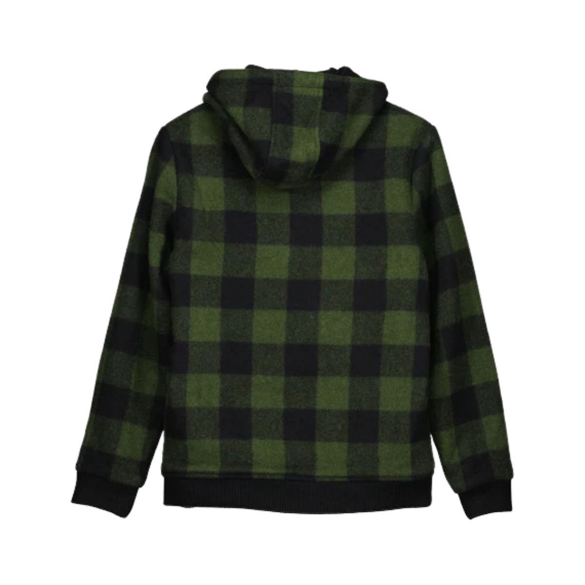 Swanndri Kid's Crooked River Wool Hoodie Olive/Black Check