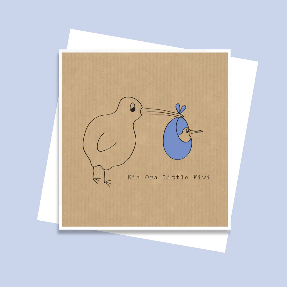 The Little Card Factory Blue Little Kiwi Card