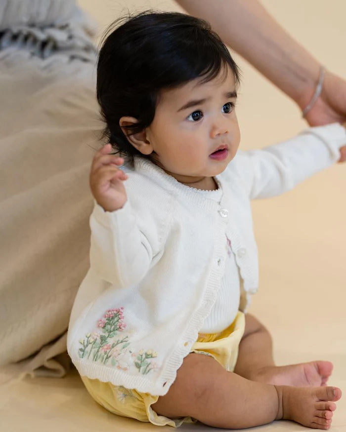 Minihaha Bonnie Hand Embroidered Cardigan