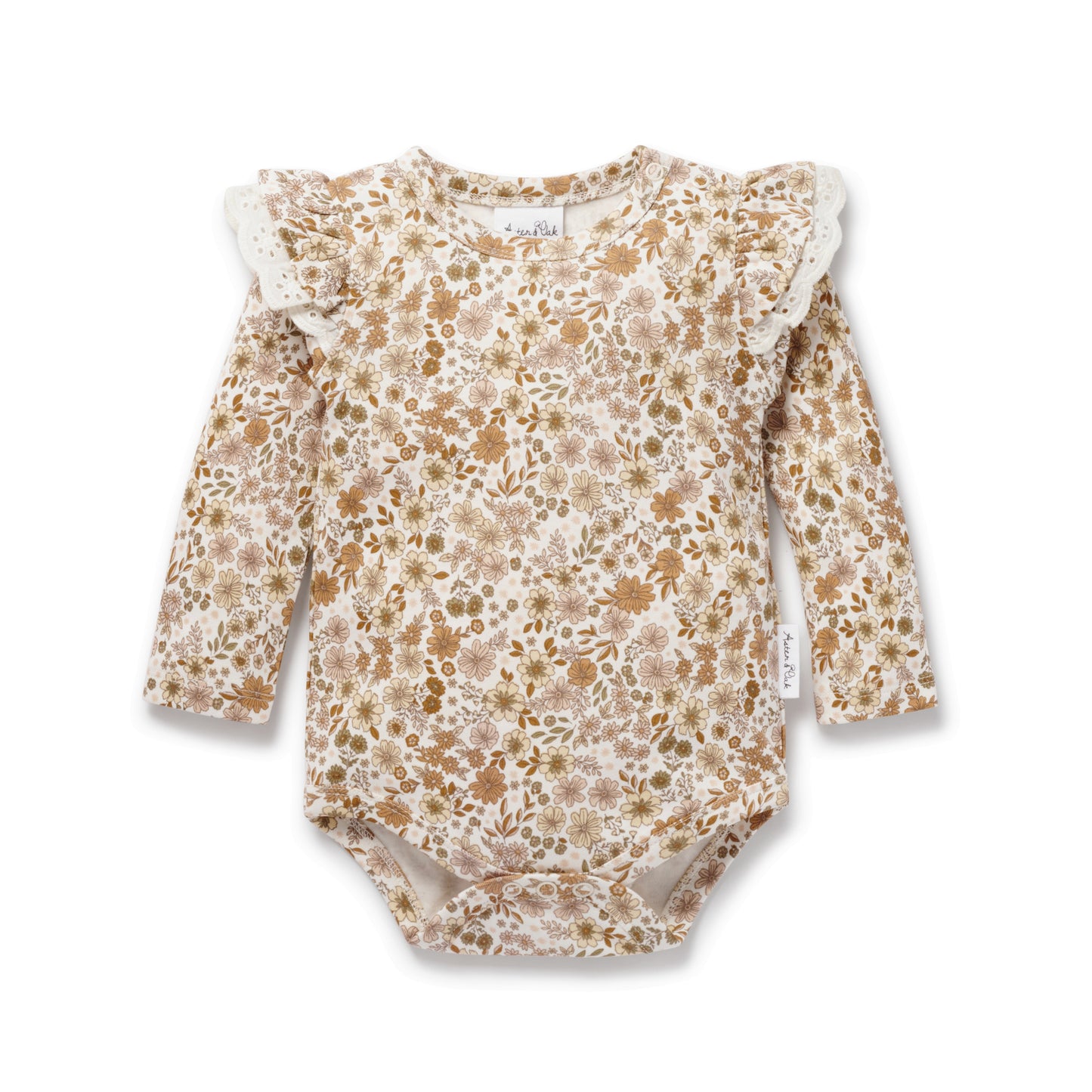 Aster & Oak Bailey Floral Flutter Onesie