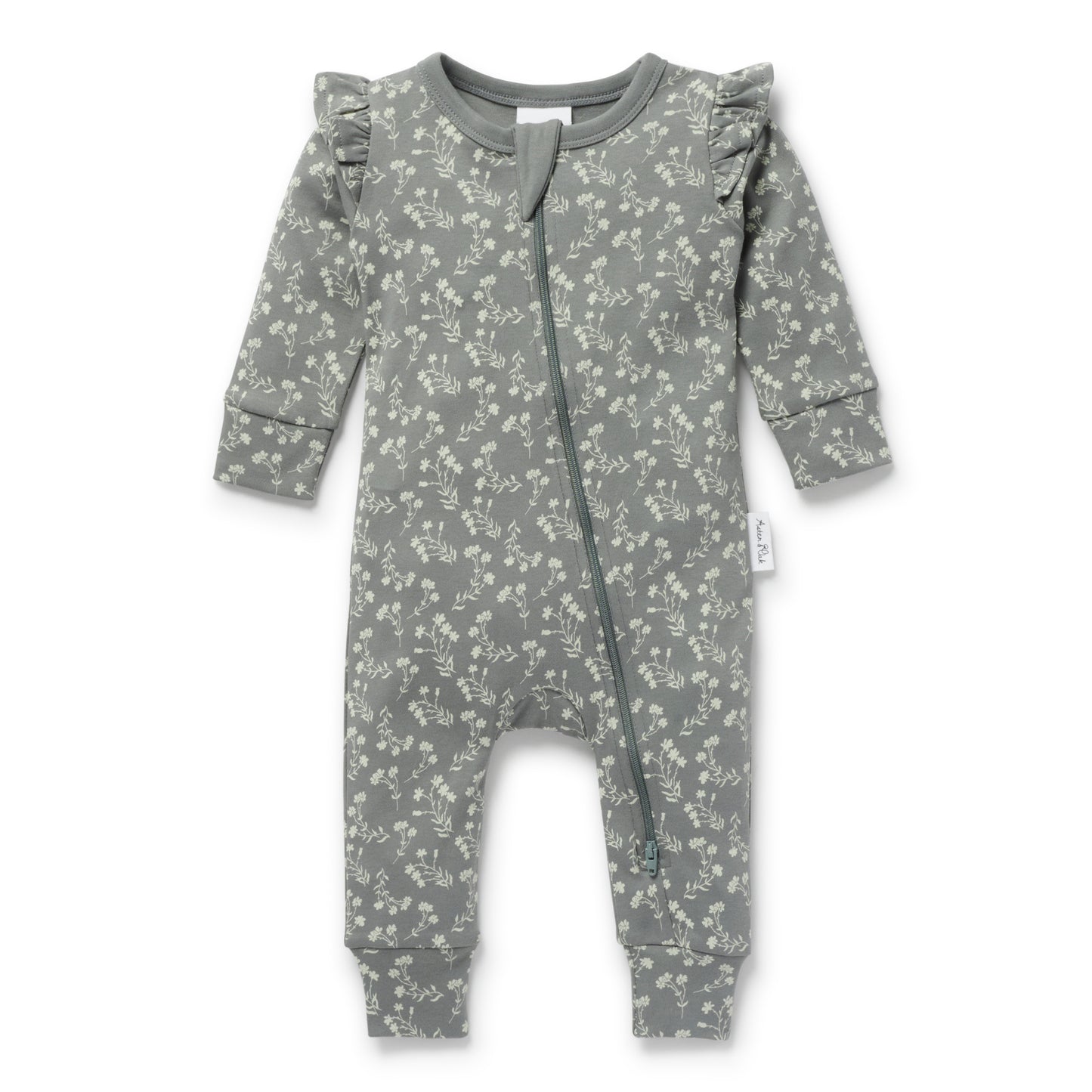 Aster & Oak Mia Floral Zip Romper