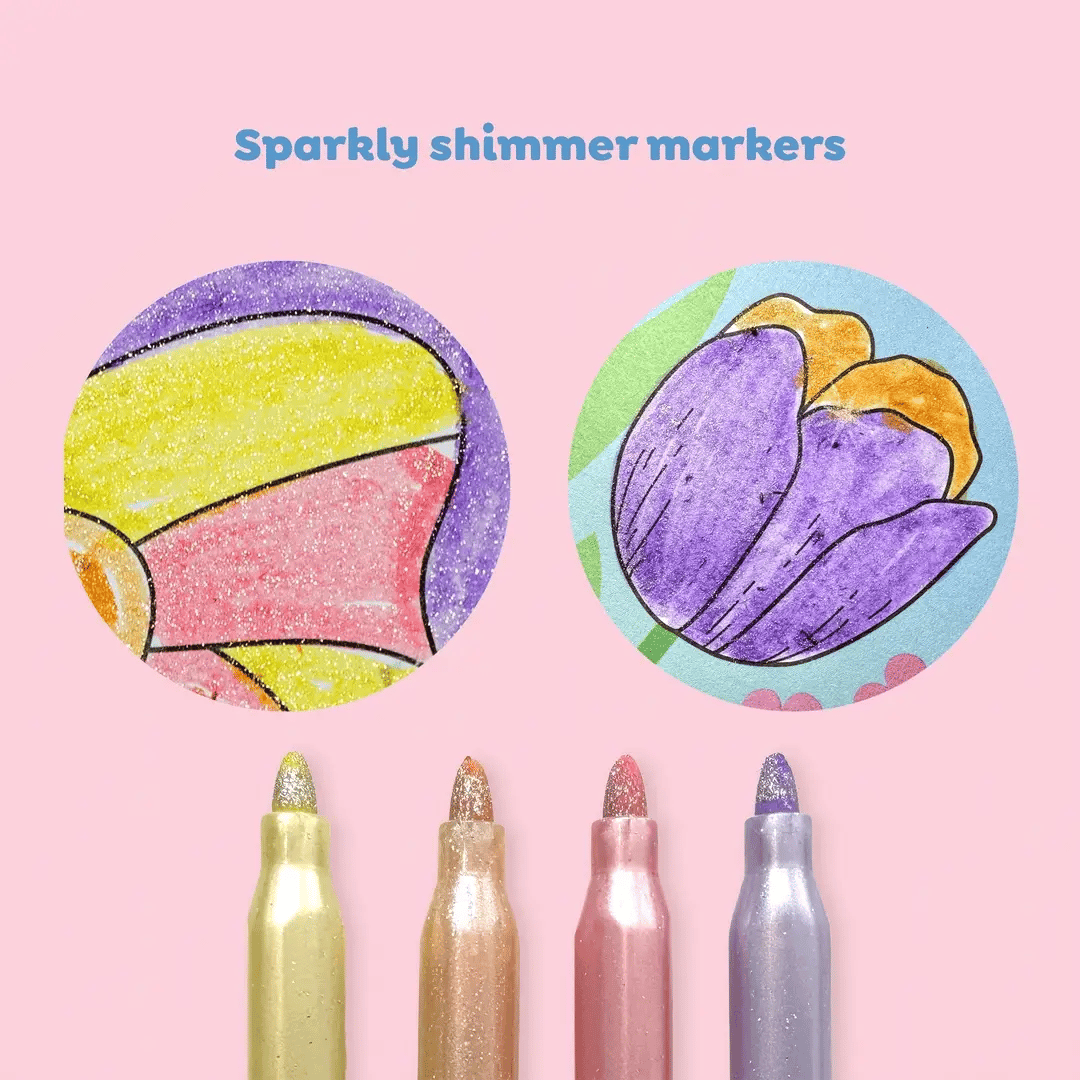 Tiger Tribe Shimmer Colouring Set - Little Fairy Land