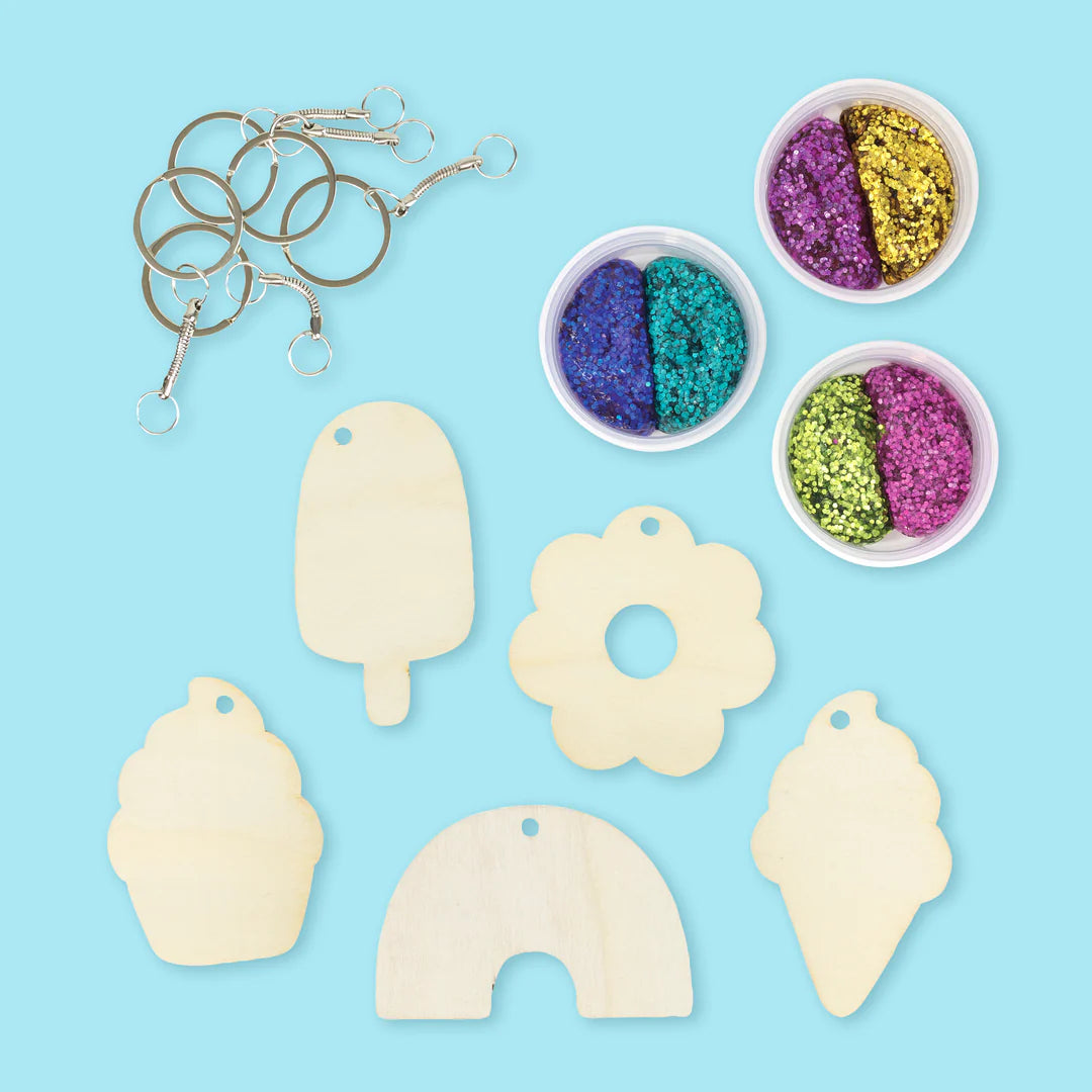 Tiger Tribe Glitter Goo Crowns - Bag Charms