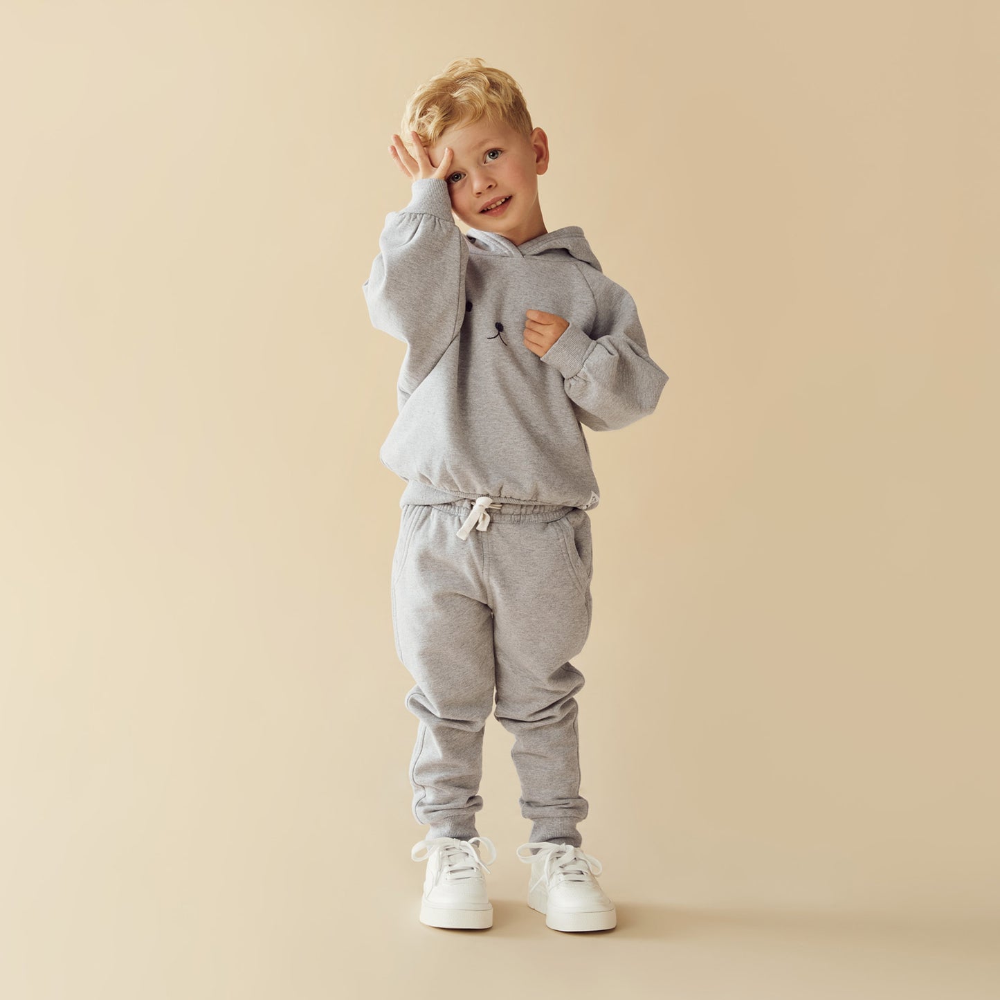 Wilson & Frenchy Organic Terry Hooded Sweat Charcoal