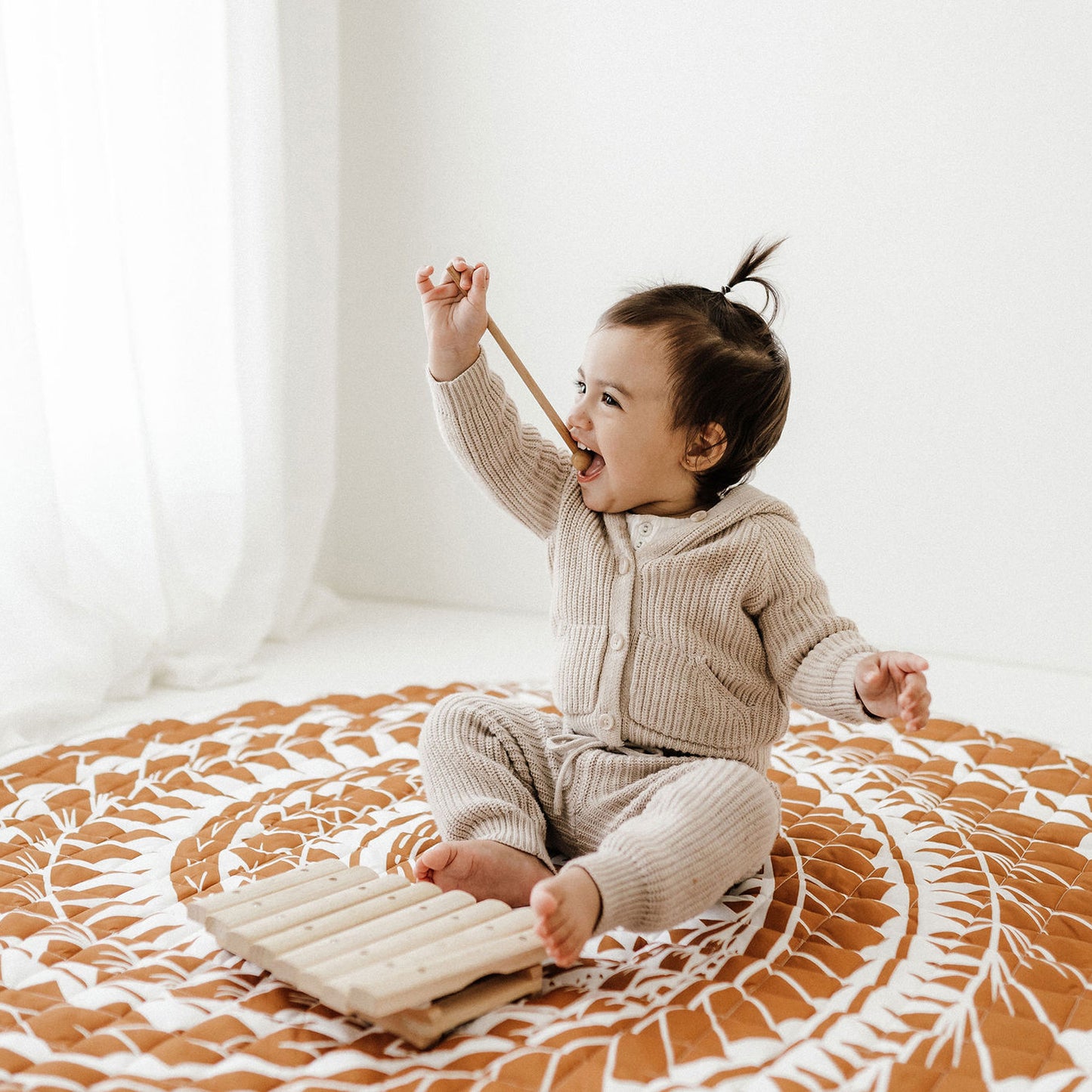 Bo & Ko Polynesian Inspired Playmat Rust