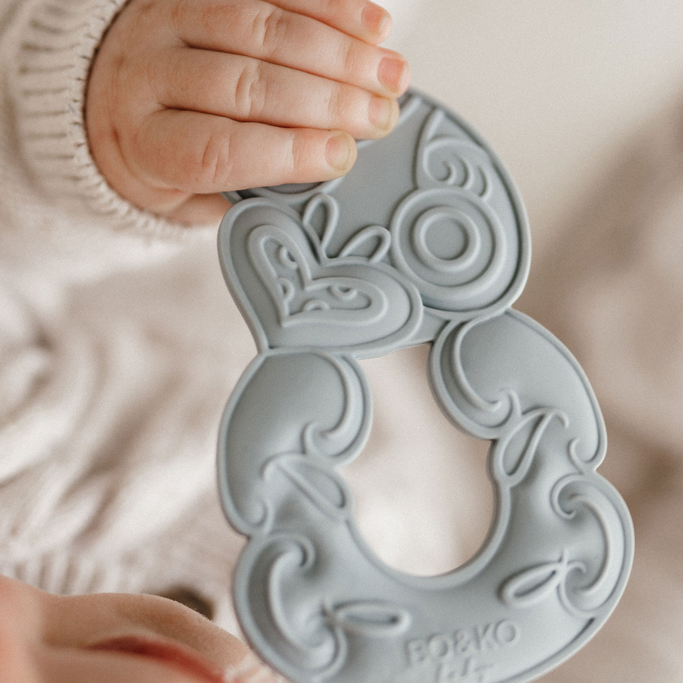 Bo & Ko Tiki Teether Duck Egg Blue