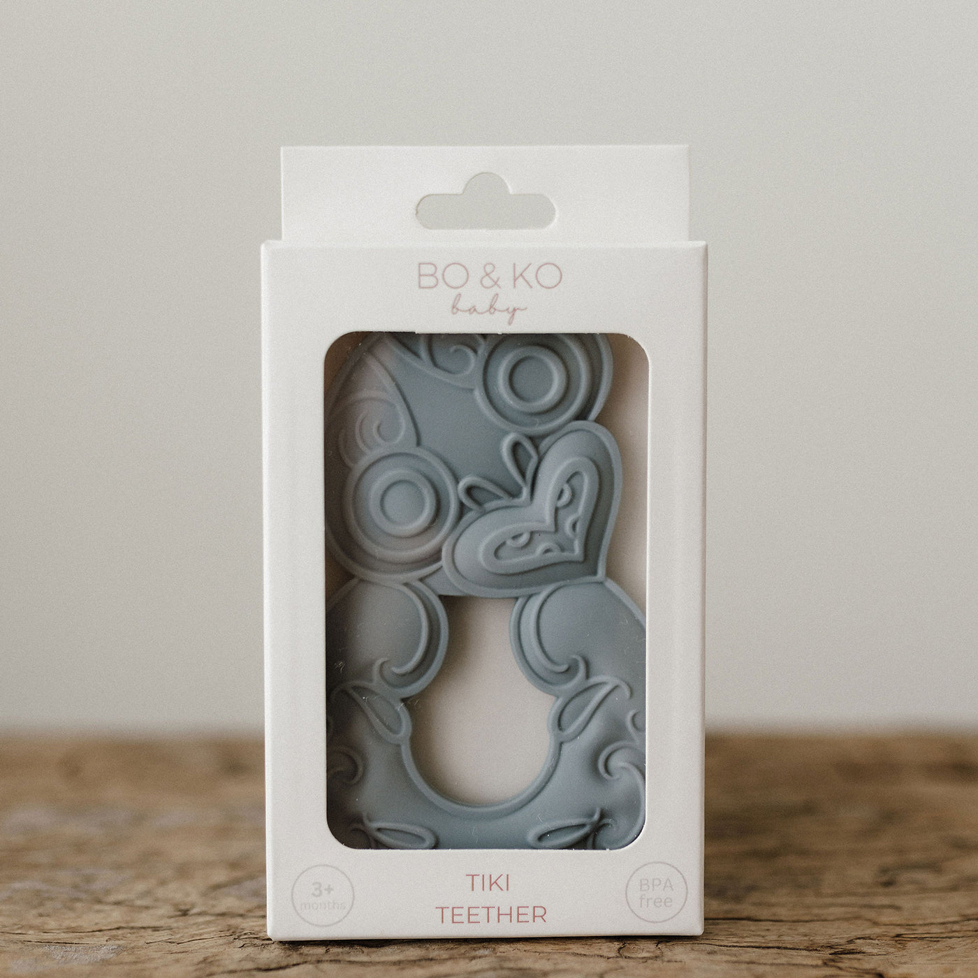 Bo & Ko Tiki Teether Duck Egg Blue