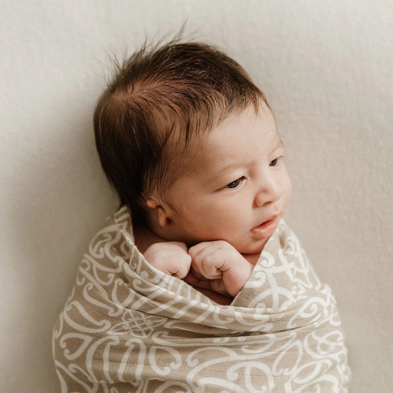 Bo & Ko Koru Maori Pēpi Wrap Mocha