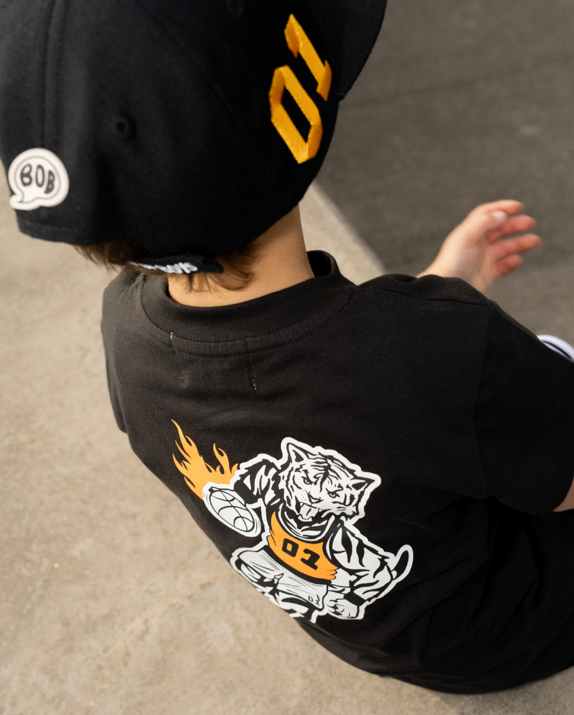 Band of Boys Black Tiger Slam Dunk Tee