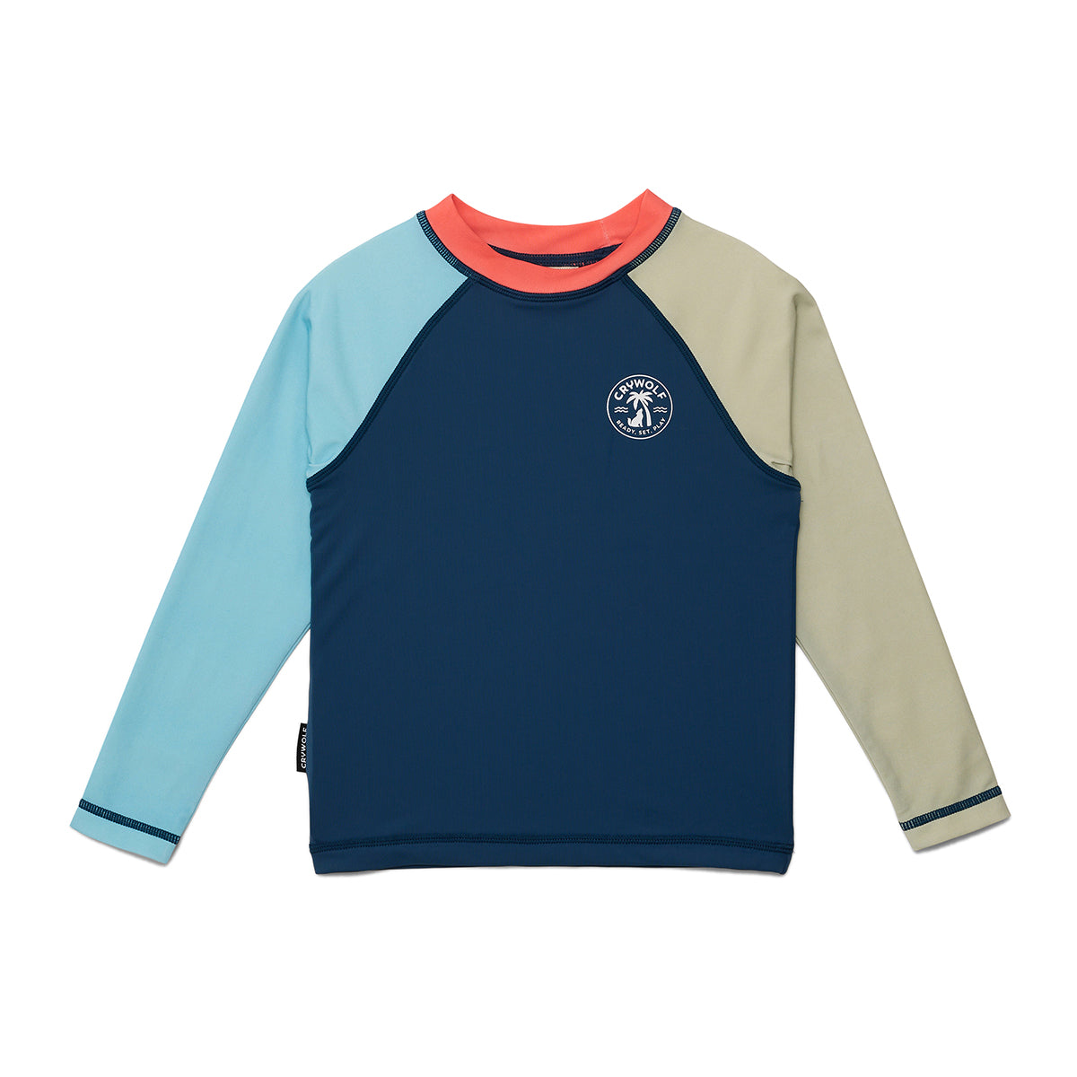Crywolf Long Sleeve Rash Vest Ocean Colourblock