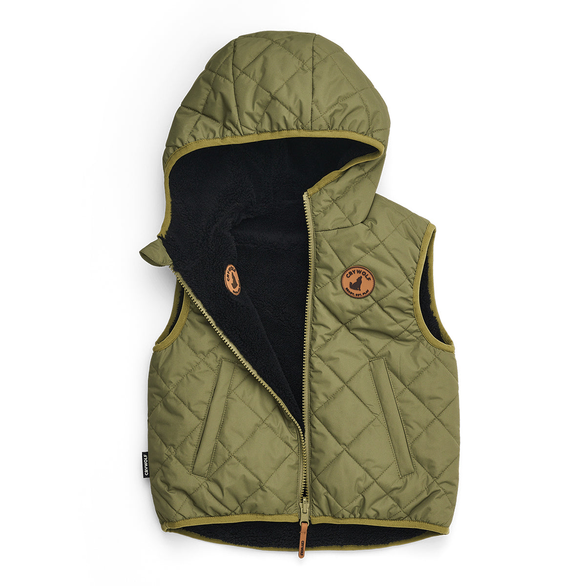 Crywolf Reversible Yeti Vest Fern | Black