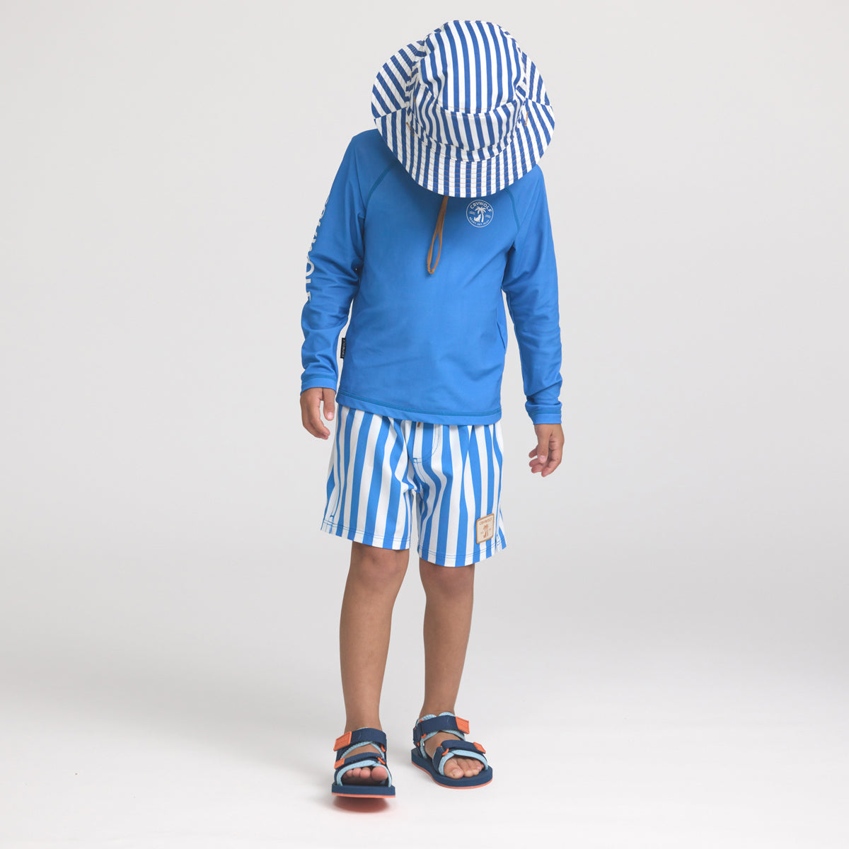 Crywolf Board Short Deep Ocean Stripe