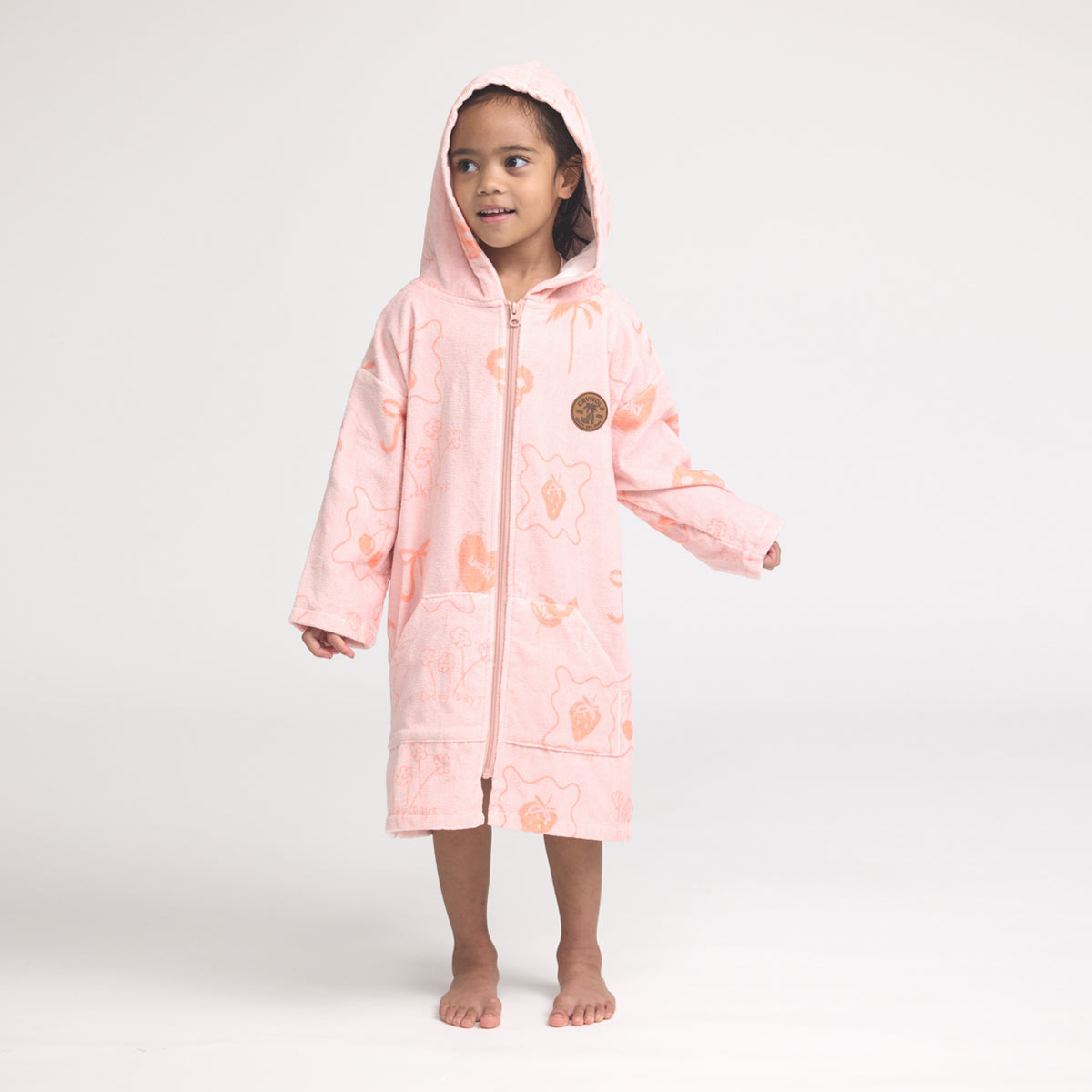 Crywolf Everywhere Zip-up Towel Pink