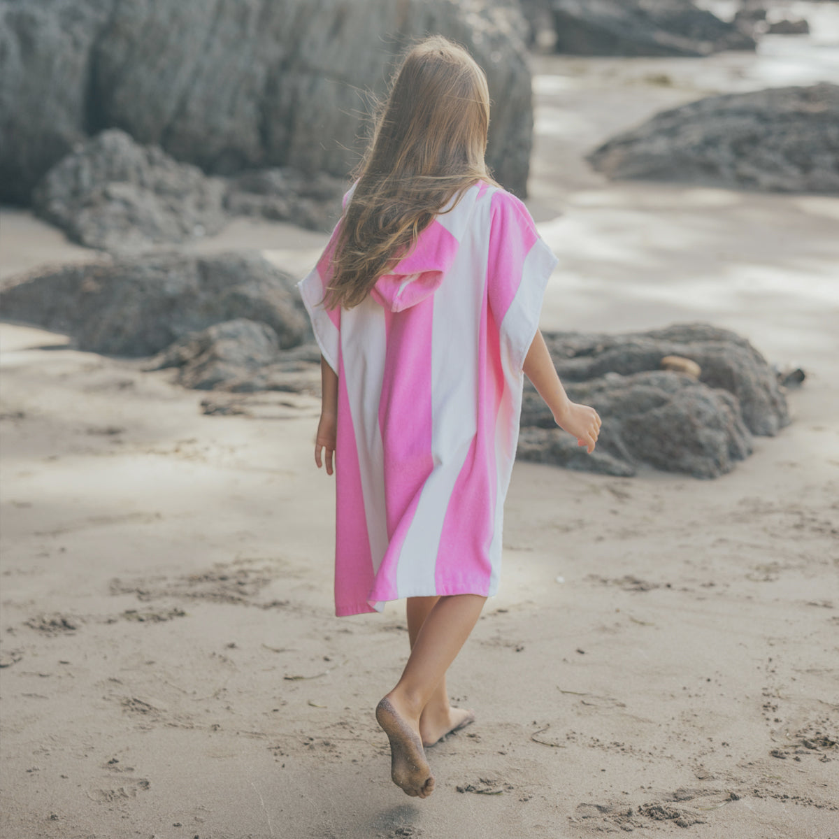 Crywolf Hooded Towel Candy Stripe