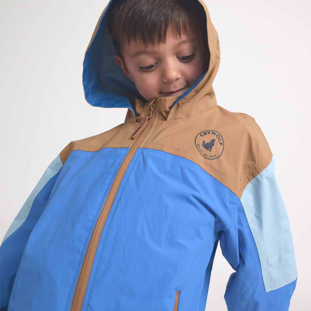 Crywolf Packable Jacket Ocean Colourblock