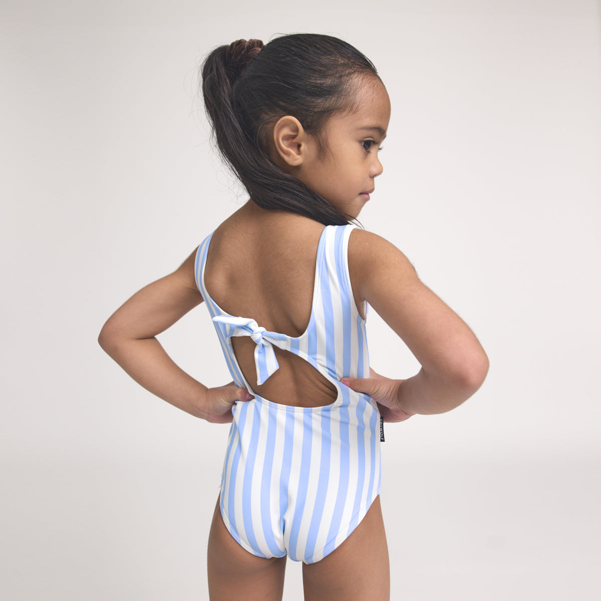 Crywolf Swimsuit Sky Blue Stripe
