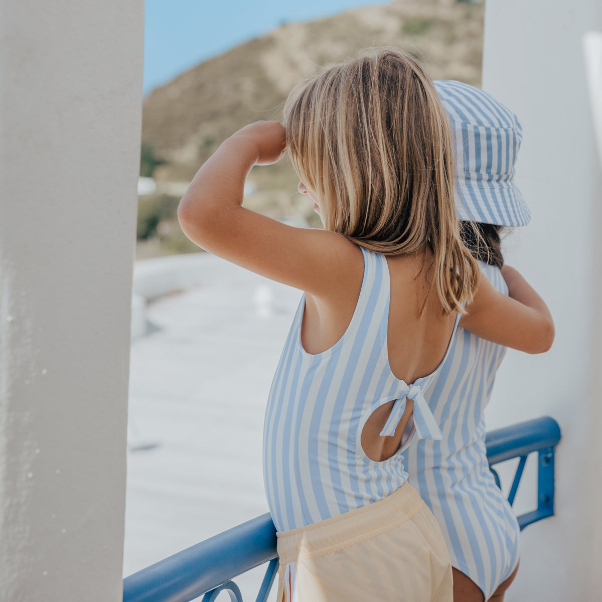 Crywolf Swimsuit Sky Blue Stripe