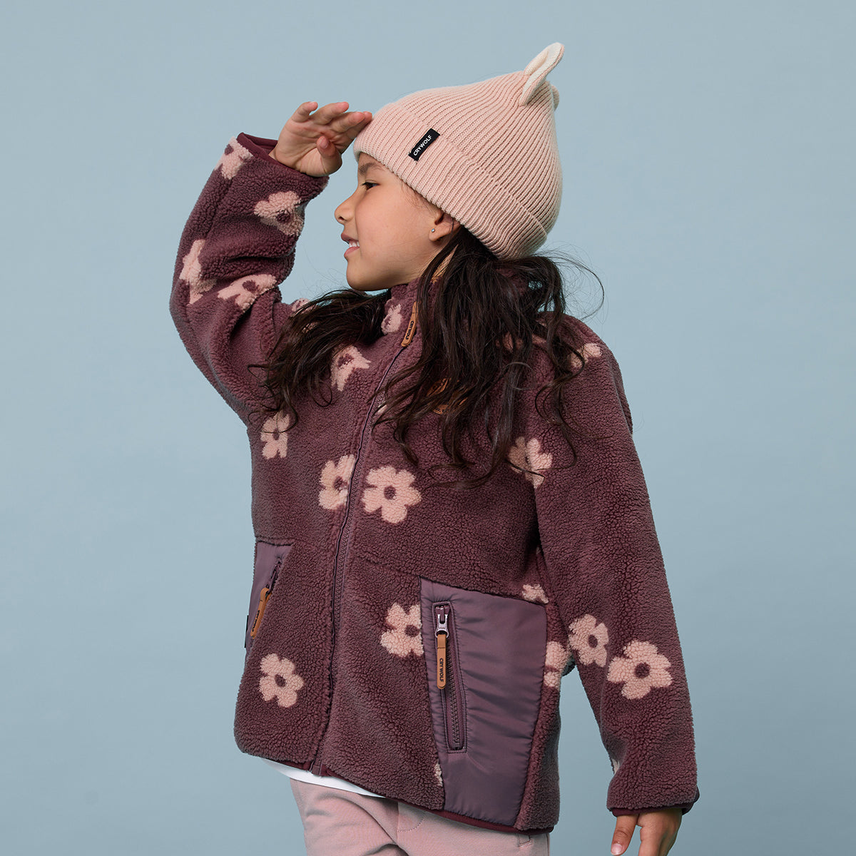 Crywolf Wolf Ears Beanie Dusty Pink