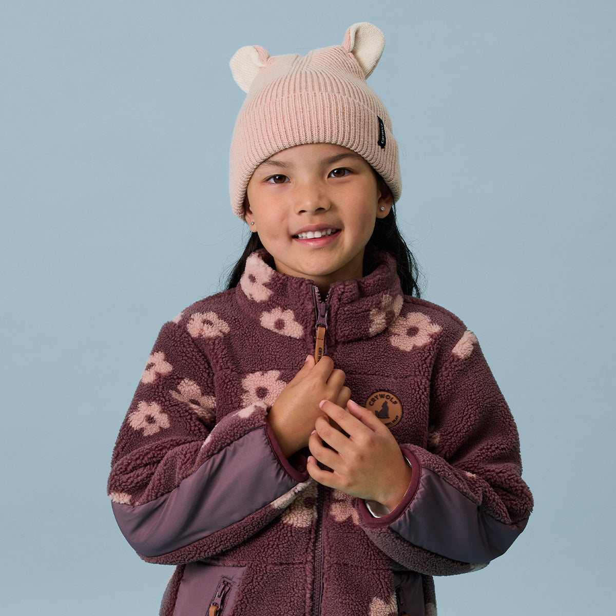 Crywolf Wolf Ears Beanie Dusty Pink