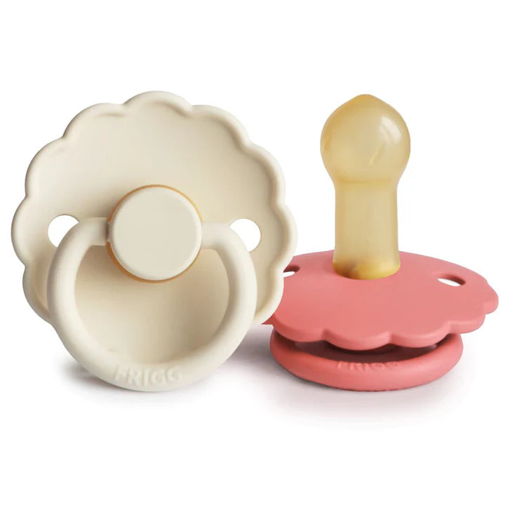 Frigg Daisy Natural Rubber Pacifiers Cream | Poppy